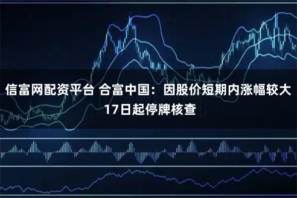 信富网配资平台 合富中国：因股价短期内涨幅较大 17日起停牌核查