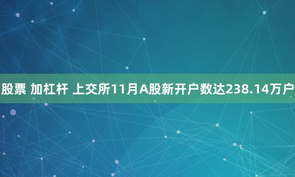 股票 加杠杆 上交所11月A股新开户数达238.14万户